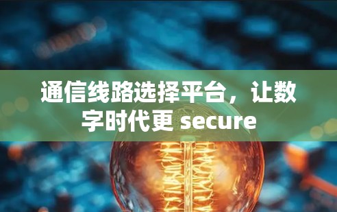 通信线路选择平台,让数字时代更 secure