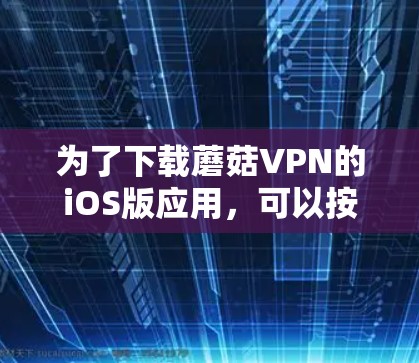 为了下载蘑菇VPN的iOS版应用，可以按照以下步骤进行