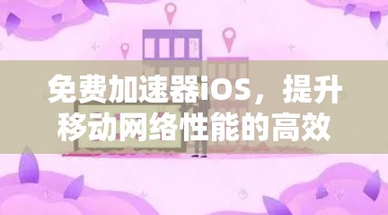 免费加速器iOS,提升移动网络性能的高效解决方案 免费加速器iOS,提升移动网络性能的高效解决方案