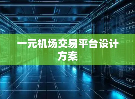 一元机场交易平台设计方案