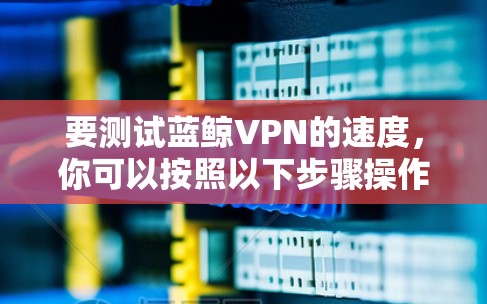 要测试蓝鲸VPN的速度，你可以按照以下步骤操作