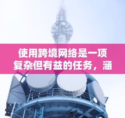 使用跨境网络是一项复杂但有益的任务，涵盖了网络配置、工具选择、安全性和法律遵守等多个方面。以下是对使用跨境网络的详细步骤和建议