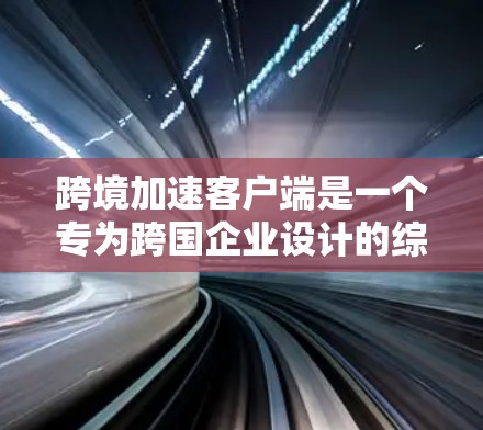跨境加速客户端是一个专为跨国企业设计的综合管理平台，旨在优化跨国运营流程，提升企业效率。以下是对其功能和优势的详细总结