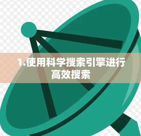 1.使用科学搜索引擎进行高效搜索