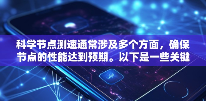 科学节点测速通常涉及多个方面,确保节点的性能达到预期。以下是一些关键步骤和建议 科学节点测速通常涉及多个方面,确保节点的性能达到预期。以下是一些关键步骤和建议