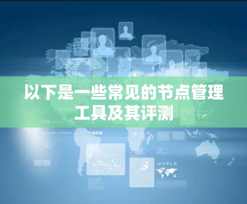 以下是一些常见的节点管理工具及其评测 以下是一些常见的节点管理工具及其评测