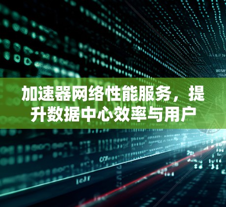 加速器网络性能服务,提升数据中心效率与用户体验 加速器网络性能服务,提升数据中心效率与用户体验