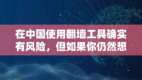 在中国使用翻墙工具确实有风险，但如果你仍然想尝试，以下是权衡利弊后的建议