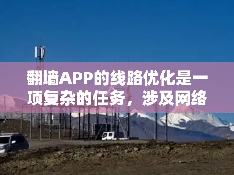 翻墙APP的线路优化是一项复杂的任务，涉及网络配置、代理设置、数据加密、隐私保护等多个方面。以下是一些常见的线路优化技巧和方法，供您参考