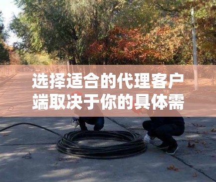 选择适合的代理客户端取决于你的具体需求，以下是一些常见的代理客户端及其特点，供你参考