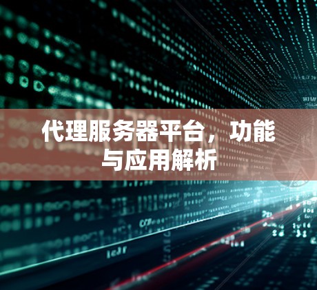 代理服务器平台，功能与应用解析