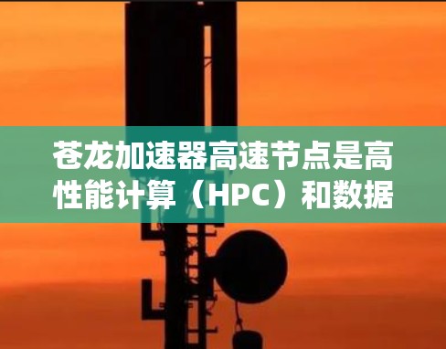 苍龙加速器高速节点是高性能计算(HPC)和数据中心中的关键组件,用于加速数据处理和网络传输,提升整体系统性能。以下是对苍龙加速器高速节点的详细解析 苍龙加速器高速节点是高性能计算(HPC)和数据中心中的关键组件,用于加速数据处理和网络传输,提升整体系统性能。以下是对苍龙加速器高速节点的详细解析