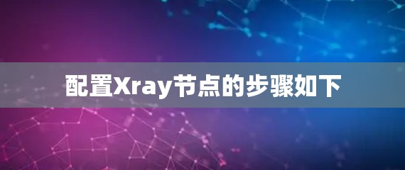 配置Xray节点的步骤如下 配置Xray节点的步骤如下